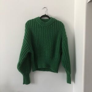H&M Chunky Knit Green Sweater | Size S